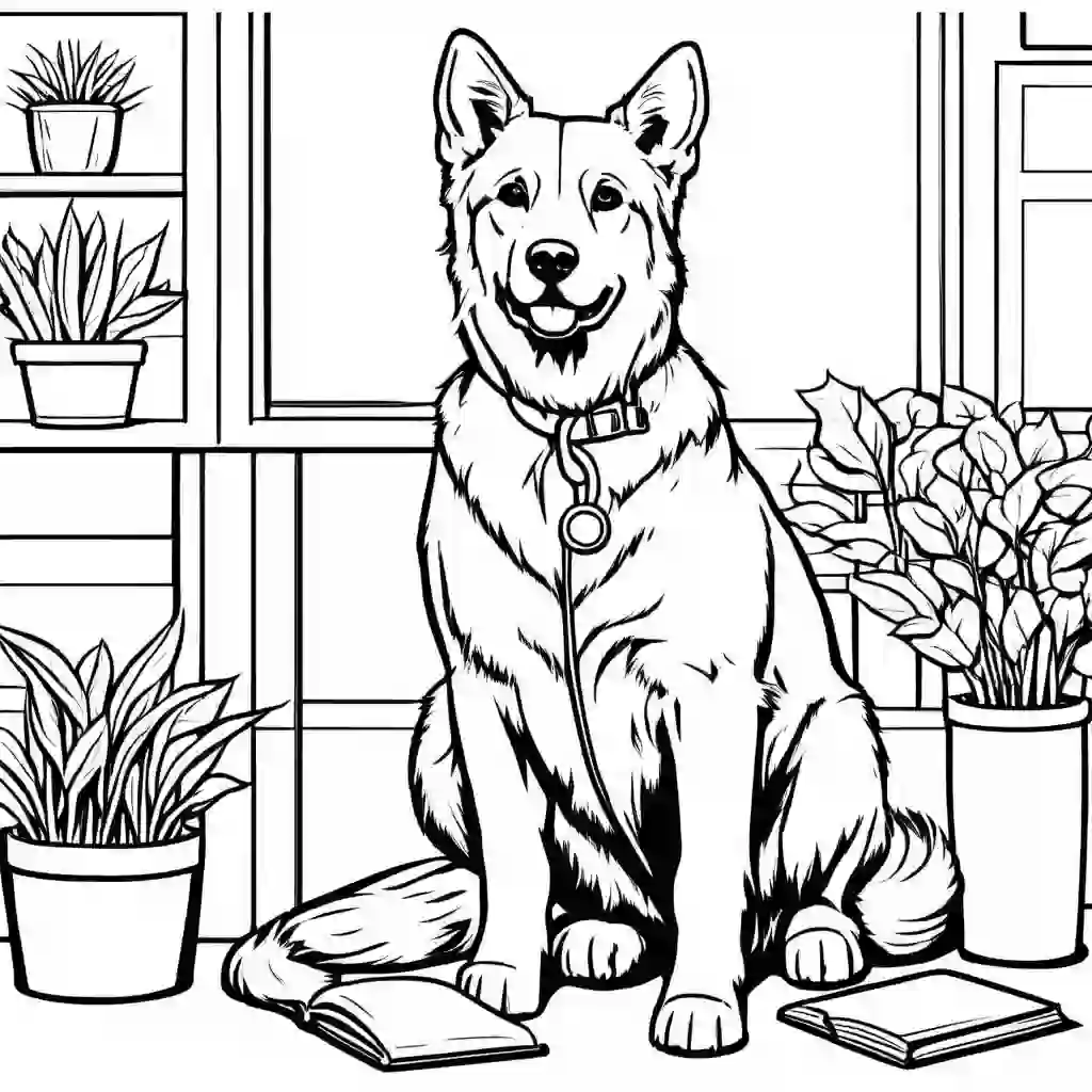 Veterinarian coloring pages
